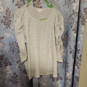 Max Studio Heather Gray Knit Top